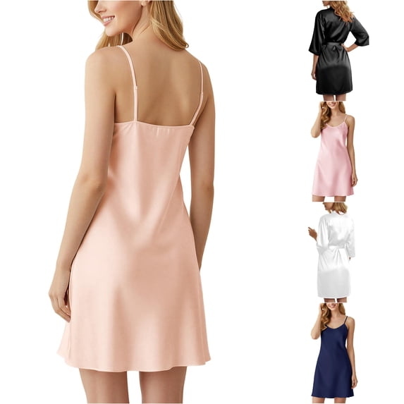 Shachafan Silk Strapless Nightgown And Robe Floor Length Robes for Women