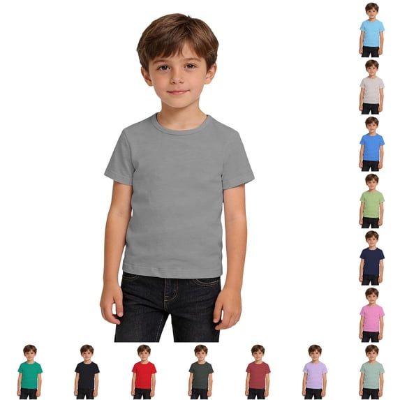 Shachafan Soft Kids Tee Breathable Basic Short Sleeve Shirt For Girls And Boys Comfortable Casual Round Neck Top For Children Baby T Shirt