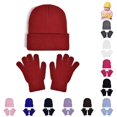 thumbnail image 1 of Shachafan Soft Kids Winter Hat With Mittens For Boys Girls Toddler Youth Cold Weather Lined Cap And Toddler Hats for Boys, 1 of 6