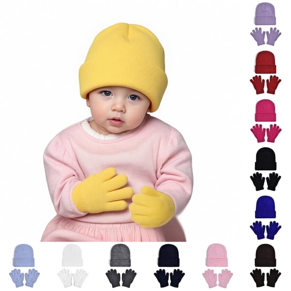 Shachafan Soft Kids Winter Hat With Mittens For Boys Girls Toddler Youth Cold Weather Lined Cap And Toddler Hats for Boys
