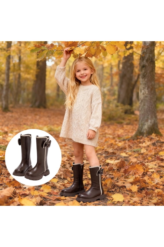 Stylish Girls Knee High Boots For Fashionable With Comfortable Fit And Durable Sole Design Commander Boot Toddler Girl Boots Size 9