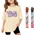 thumbnail image 1 of Shachafan Stylish Graphic Letter Print For Girls Comfortable Casual Tees And Shirts For Kids Youth Fashion Apparel Carry Camisole, 1 of 4
