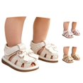 thumbnail image 1 of Shachafan Summer Baby Sandals For Toddlers Breathable Soft Sole With Bow Embroidered Design And Grip Toddler Boys Sandals Size 4, 1 of 9
