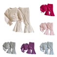 thumbnail image 1 of Shachafan Toddler Fall Outfits For Girl Boy Long Sleeve Top And Long Sweatpants 2PCS Hoodies And Pants, 1 of 9