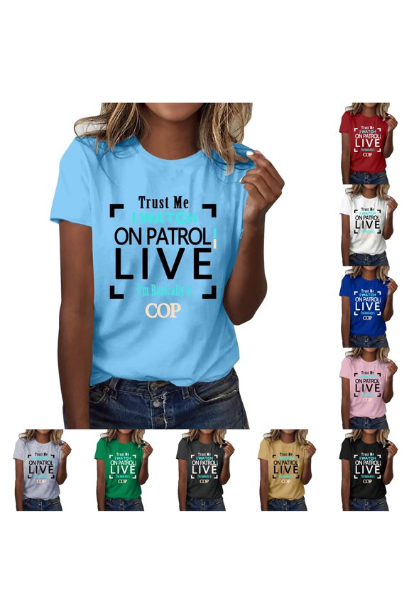 Trust Me I Watch On Patrol Live I’m Basically A Cop T Shirt Trust Me I Watch On Patrol Live Shirt Compression Shirt Long Sleeve