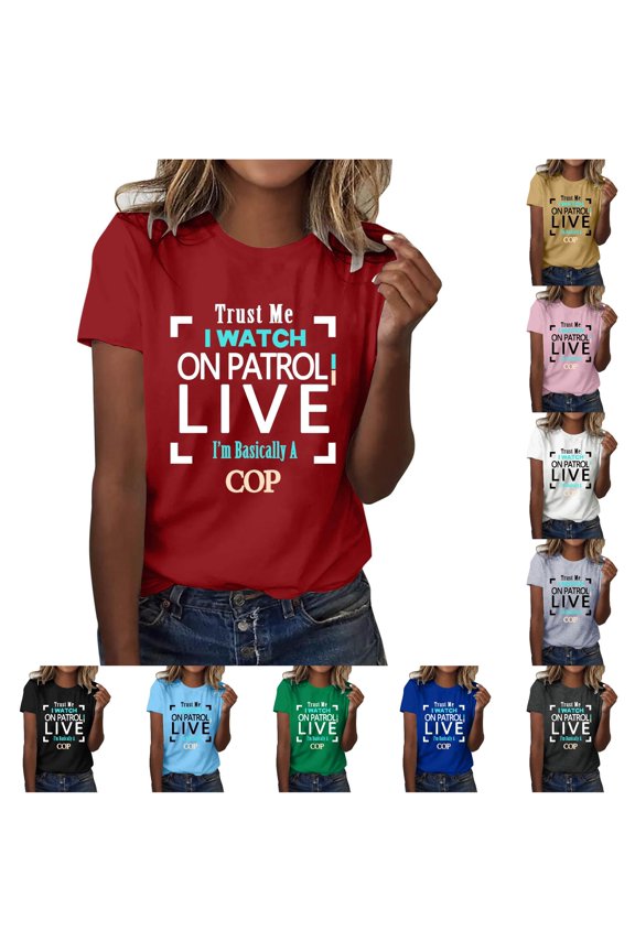Trust Me I Watch On Patrol Live I’m Basically A Cop T Shirt Trust Me I Watch On Patrol Live Shirt Compression Shirt Long Sleeve