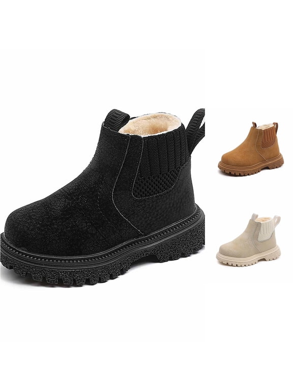 Winter Girls Boots Soft Sole Fashionable English Style Children Booties Ideal For Casual Outdoor Activities 8c Girls Boots