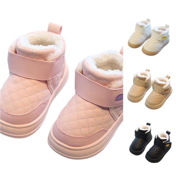 Shachafan Winter Girls Boots Water Thermal Insulated Short Ankle Booties For Toddler Kids Outdoor Play Boots Toddler 5