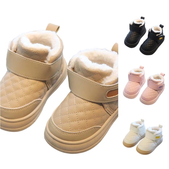 Shachafan Winter Girls Boots Water Thermal Insulated Short Ankle Booties For Toddler Kids Outdoor Play Boots Toddler 5