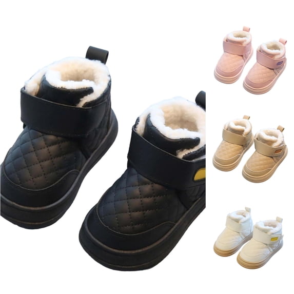 Shachafan Winter Girls Boots Water Thermal Insulated Short Ankle Booties For Toddler Kids Outdoor Play Boots Toddler 5