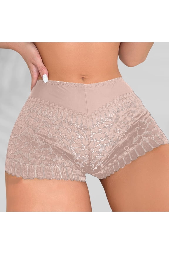 Women's Flat Angle Underwear Breathable High Waisted Underwear Silk G String Panties for Women