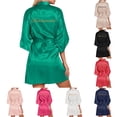 thumbnail image 1 of Shachafan Women's Wedding Party Robe Letters Kimono Satin Pyjamas Bridesmaid Bathrobe plus Size Long Kimonos for Women, 1 of 9