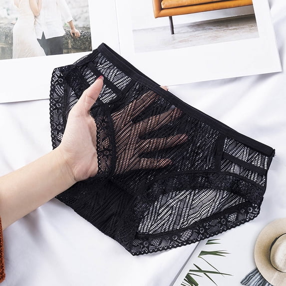 Shachafan Womens Underwear Lace Panties High Waisted Plus Size Ladies Brief For Women Dress 18