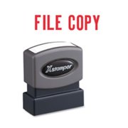 Shachihata Inc File Copy Pre-inked Stamp - Red Ink - 0.5 in. x 1.63 in.