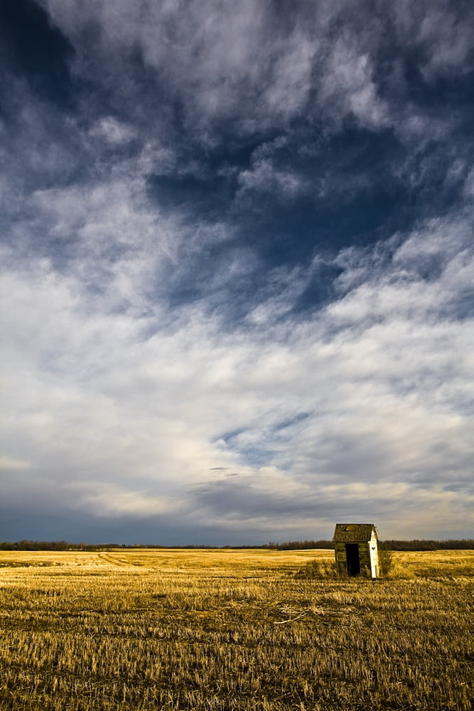 Shack In Field Canvas Art - Steve Nagy Design Pics (12 x 19)