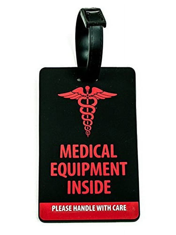 Shacke Medical Equipment Luggage Tag for Respiratory Devices (Black / Vertical) - Walmart.com