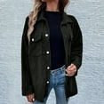 thumbnail image 1 of Shacket Women Casual Pockets Patchwork Shirt Jacket Long Sleeve For A Relaxed Utility Look Spring Jackets For Women, 1 of 9