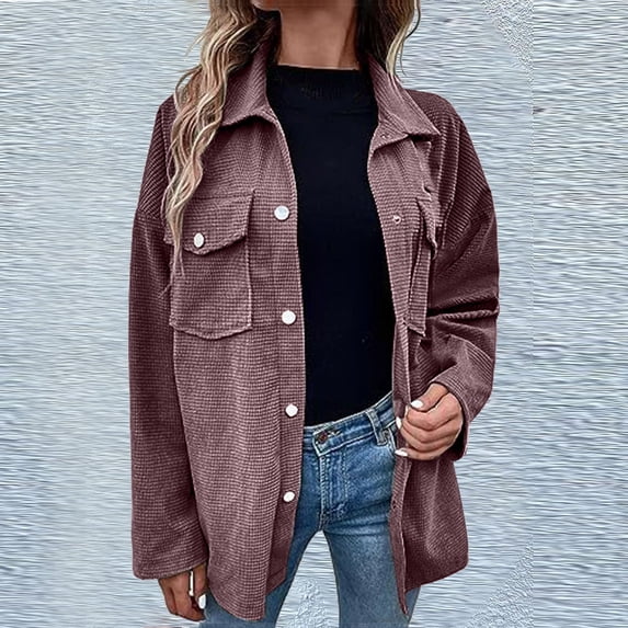 Shacket Women Casual Pockets Patchwork Shirt Jacket Long Sleeve For A Relaxed Utility Look Spring Jackets For Women
