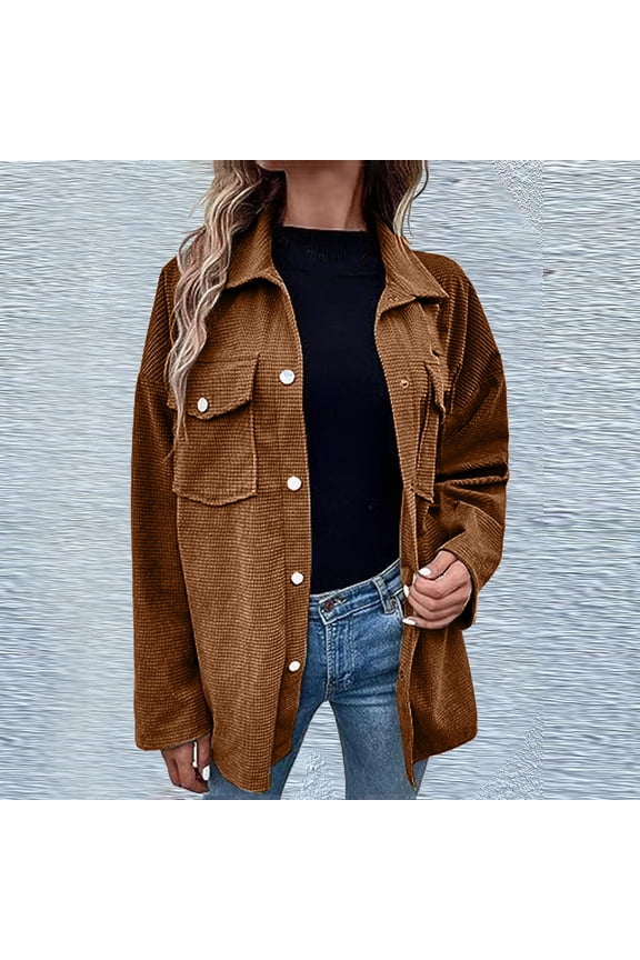 Shacket Women Casual Pockets Patchwork Shirt Jacket Long Sleeve For A Relaxed Utility Look Spring Jackets For Women