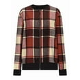 thumbnail image 1 of Shackets for Women Casual Zip Up Flannel Plaid Jackets Long Sleeve Baggy Outwear Coat Fall Clothes Brick Red XXL, 1 of 7