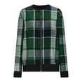 thumbnail image 1 of Shackets for Women Casual Zip Up Flannel Plaid Jackets Long Sleeve Baggy Outwear Coat Fall Clothes Green XL, 1 of 6