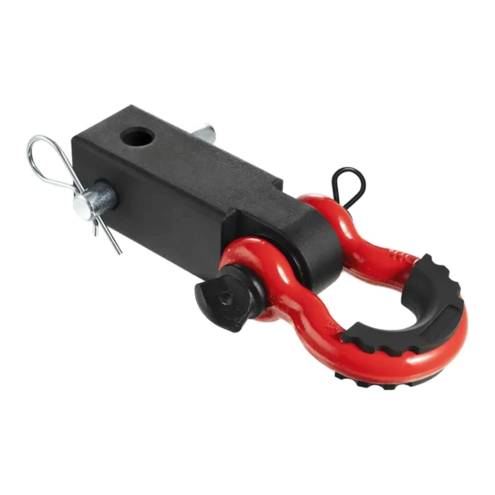 Shackle Hitch Receiver, Fits 2" Receivers, 52900 lbs Breaking Strength, D Ring Shackle with Trailer Hitch Lock Pin, Heavy Duty Towing Accessories for Trucks, Jeeps, Off-Road Vehicle Recovery