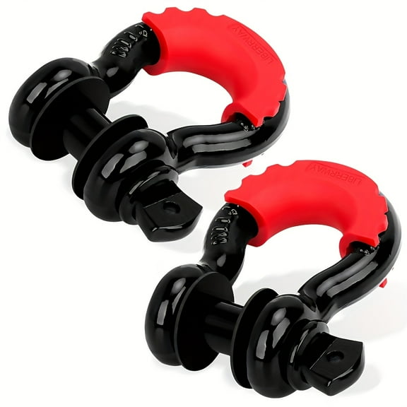 Shackles 3/4" D Ring Shackle 25.85 Ton (57000 lbs) Maximum Break Strength with 7/8" Pin for Tow Strap Winch Off Road Vehicle Recovery (2 Pack)