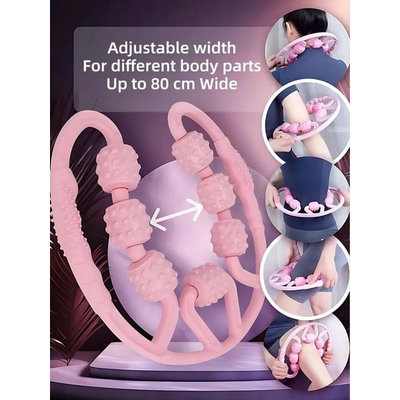 Shaco Massage Roller Anti-Cellulite Massager Body Leg Slimming Roller Yoga Training Device U-Shaped Pilates Muscle Relaxation Roller