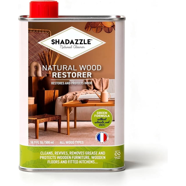 Shadazzle Natural Wood Restorer, All-in-One Solution Polish Cleaner ...