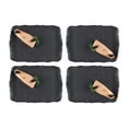 thumbnail image 1 of Shade 10.25" x 6.5" Rectangular Black Porcelain Plate (Set of 4), 1 of 2