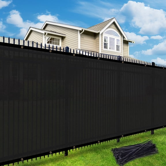 Shade&Beyond 05' x 50' Fence Privacy Screen 98% Blockage Heavy Duty 220 GSM Fencing Mesh Shade Net Cover for Wall Garden Backyard Outdoor Home Decoration, Customizable Black