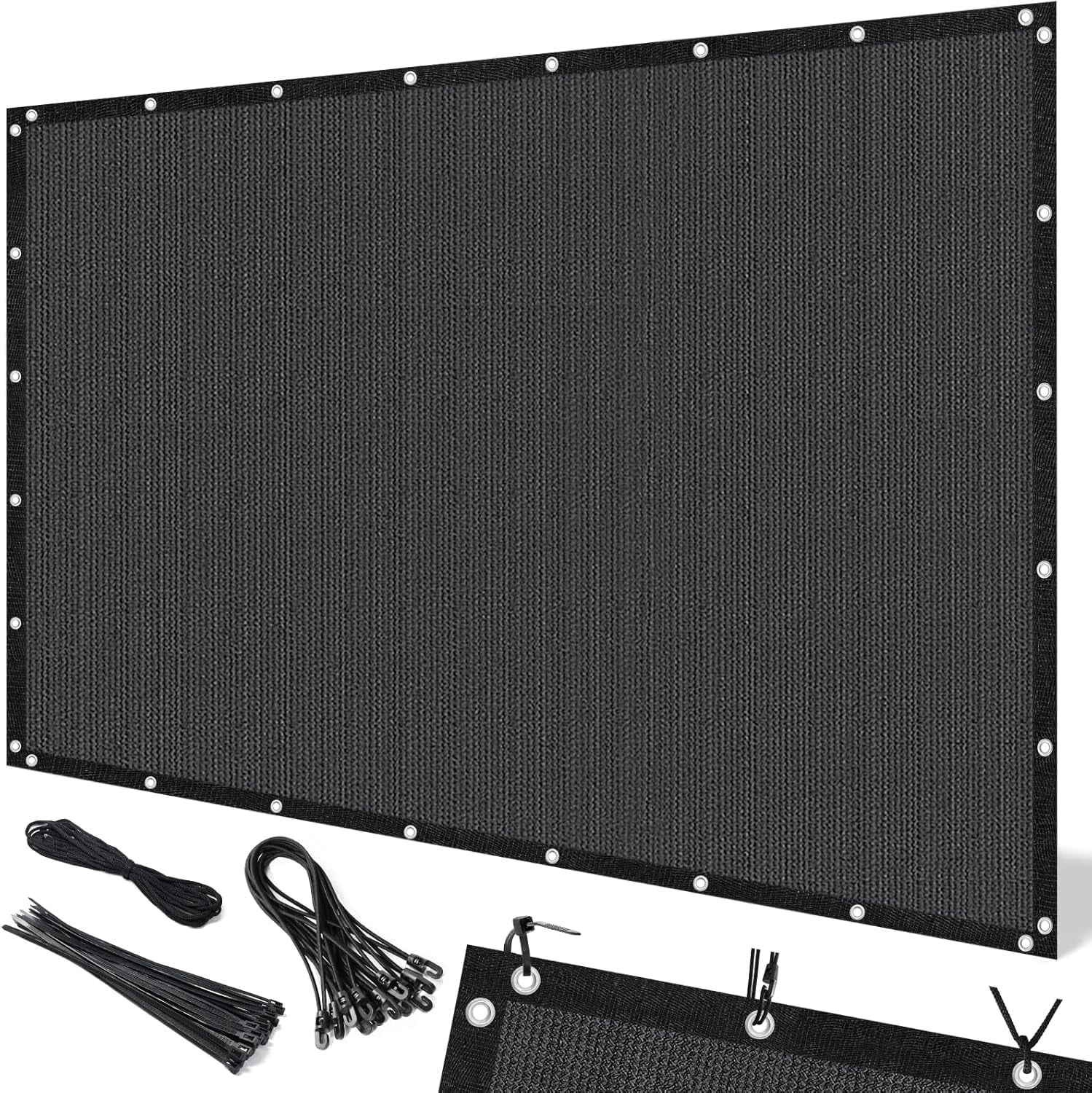 Shade&Beyond 12'X16'Sun Shade Cloth, 90% Pergola Shade Cover Canopy with Grommets, Sun Screen Fabric Tarp for Patio, Outdoor, Garden, Backyard,Dark Gray