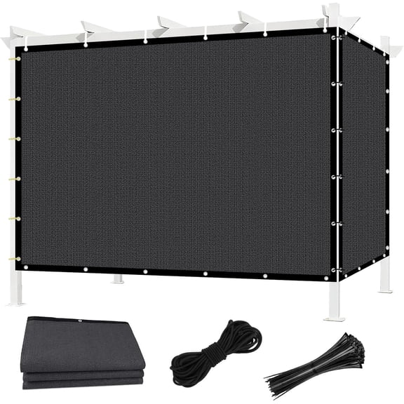 Shade&Beyond 90% Sun Shade Cloth 12'x16'Outdoor Pergola Shade Cover Canopy with Grommets UV Block Privacy Screen for Patio, Backyards, Outdoor, Carport, Garden,Dark Gray