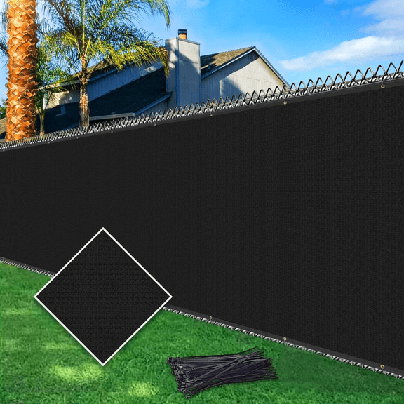 Shade&Beyond 3'X10' Custom Size Heavy Duty Privacy Screen Fence Mesh Shade Net,for Garden Yard Backyard Wall (Customizable),Black