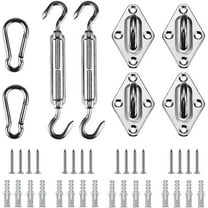 Shade&Beyond 304 Marine Grade Shade Sail Hardware Kit 5 inch for Rectangle Sun Shade Sails Installation