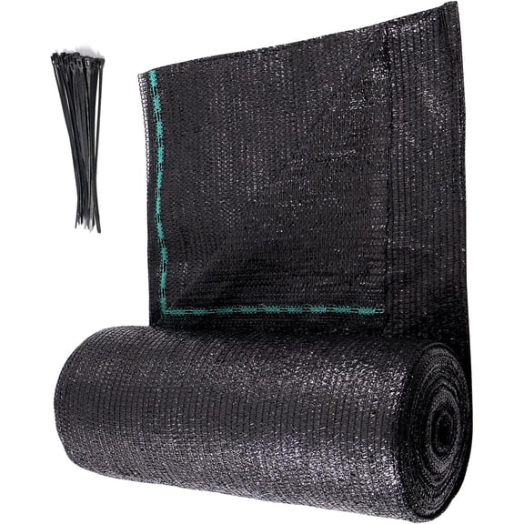 Shade&Beyond 5'10" x 100 FT 50% Eyelets Shade Cloth Roll,Cuttable Sun Shade Mesh Tarp UV Resistant Screen Cover for Garden, Patio, Greenhouse, Kennel, Canopy, Roll,Black