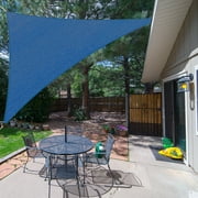 Shade&Beyond 5'x5'x7.1' Customize Sun Shade Sail Blue UV Block 185 GSM Commercial Triangle Outdoor Covering for Backyard, Pergola, Pool (Customized Available) AT-10T