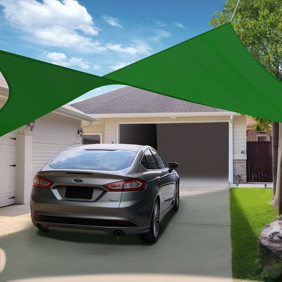 Shade&Beyond 6'X10' Rectangular Sun Shade Sail Canopy Tent - Durable Shade Cloth for Patio, Carport & Backyard UV Protection,Dark Green