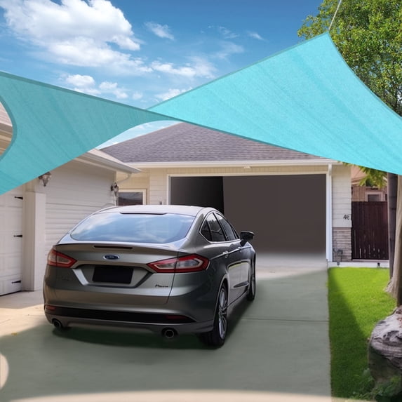 Shade&Beyond 6'X10' Rectangular Sun Shade Sail Canopy Tent - Durable Shade Cloth for Patio, Carport & Backyard UV Protection,Mixed Turquoise