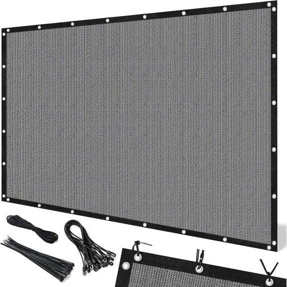 Shade&Beyond 8'X16'Sun Shade Cloth, 90% Pergola Shade Cover Canopy with Grommets, Sun Screen Fabric Tarp for Patio, Outdoor, Garden, Backyard,Light Gray
