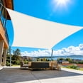 thumbnail image 1 of Shade&Beyond 8'x10' Rectangular Sun Shade Sail, HDPE 95% UV Block Breathable Windproof Cover with D-Rings for Patio, Garden, Pool, Cream, 1 of 7