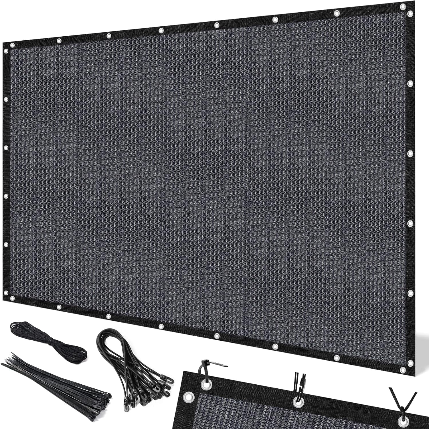 Shade&Beyond 90% Sun Shade Cloth 8'x10' Outdoor Pergola Shade Cover Canopy with Grommets UV Block Privacy Screen for Patio, Backyards, Outdoor, Carport, Garden, Blue Gray