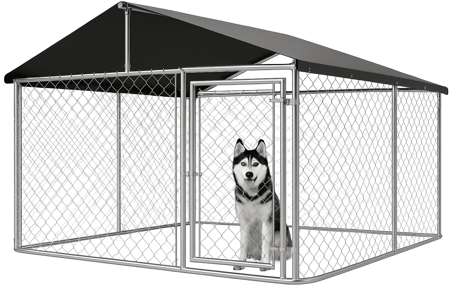 Shade&Beyond Heavy Duty Outdoor Dog Playpen 79" x 79" x 65" Dog Kennel House Mesh Dog Big Cage Pet Kennel Steel Fence with Secure Lock