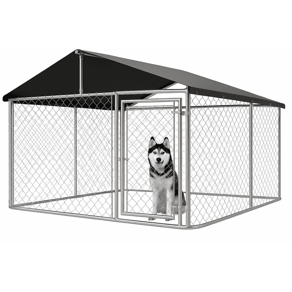 Shade&Beyond Heavy Duty Outdoor Dog Playpen 79" x 79" x 65" Dog Kennel House Mesh Dog Big Cage Pet Kennel Steel Fence with Secure Lock