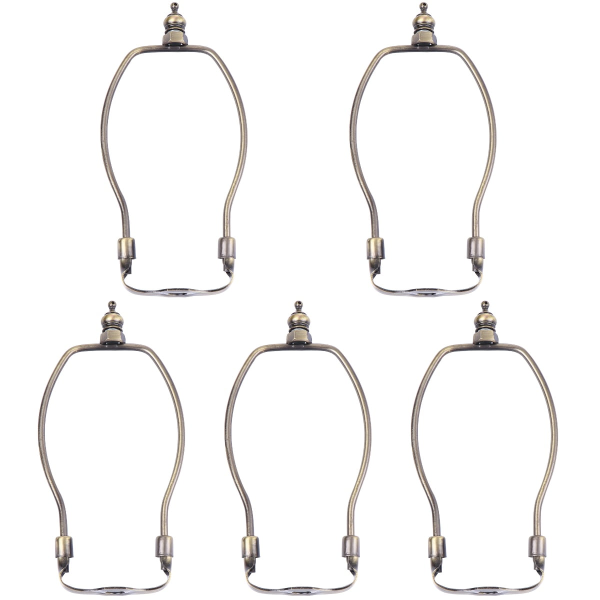 9 Inch 2 Set Brass Lamp Harp Holder With Lamp Finials And Standard