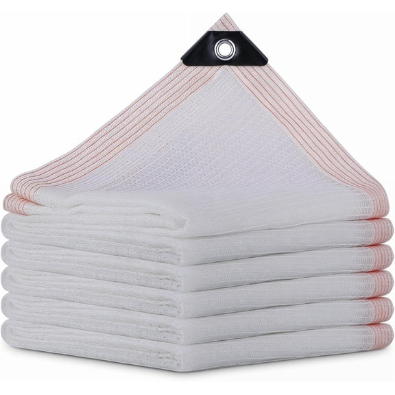 Shade Cloth 50% White Grommets Breathable Water Permeable Garden Greenhouse Tarp