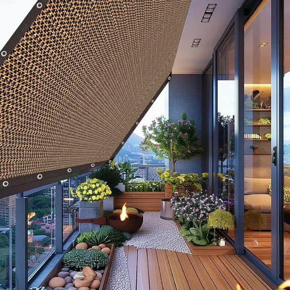 Shade Cloth, 80% Sunblock Net with Metal Grommets and Reinforced Edges, Garden Sun Shade Netting, Used in Courtyards, Balconies, Carports, Greenhouse, Plants Growing, Chicken Coop Patios etc. 14x20FT