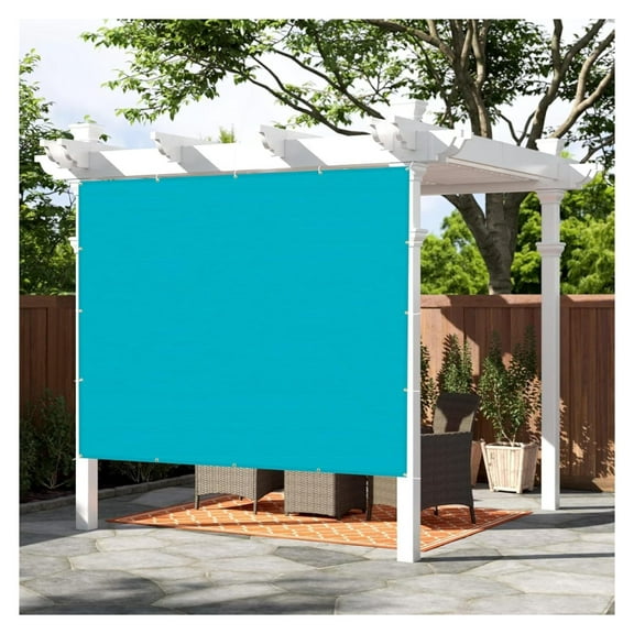Shade Cloth 8x12 FT Sun Shade Screen Fabric HC-021 Shade Cover Tarp with Grommets for Pergola Backyard Garden, Turquoise 0 8'1 2'