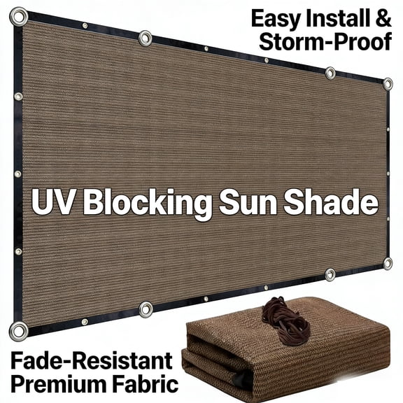 Shade Cloth, 90% Sun Shade Cloth with Grommets, Pergola Shade Cover Canopy, Mesh Tarp Sun Screens for Patio, Outdoor, Garden, Backyard - 3*20FT