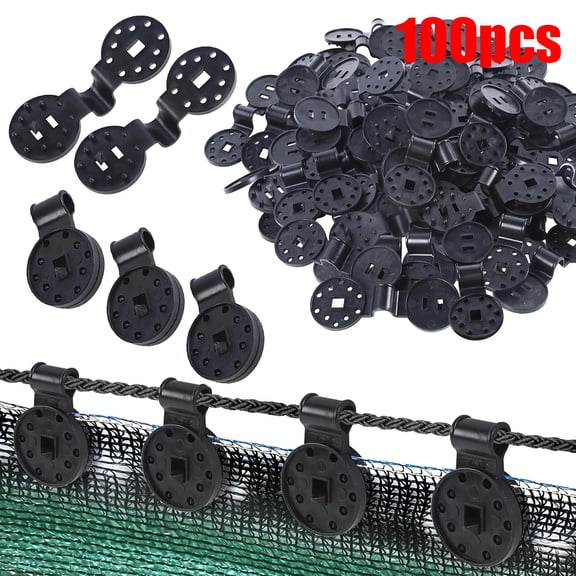Shade Cloth Clips 100 Pcs,New Shade Cloth Heavy Duty Lock Grip,Sun Shade Cloth Clips for Sun Shade Sail Tarpaulin Mesh Canopy Fence ( Black)